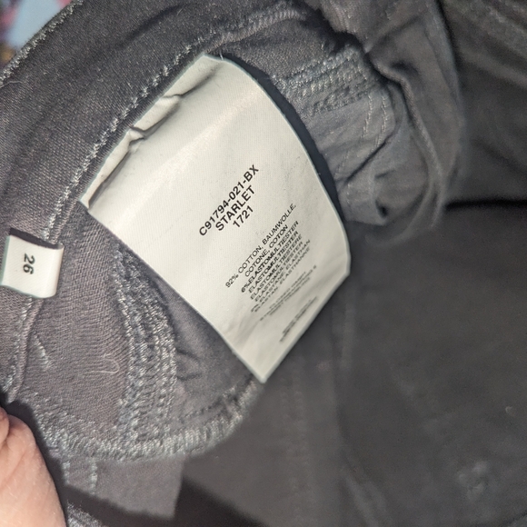 26 Closed Denim Black Straight Leg Raw Hem Starlet Jeans - Picture 5 of 5